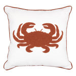 ATMOSPHERA Coussin Déco Brodé  Océania  45x45cm Blanc