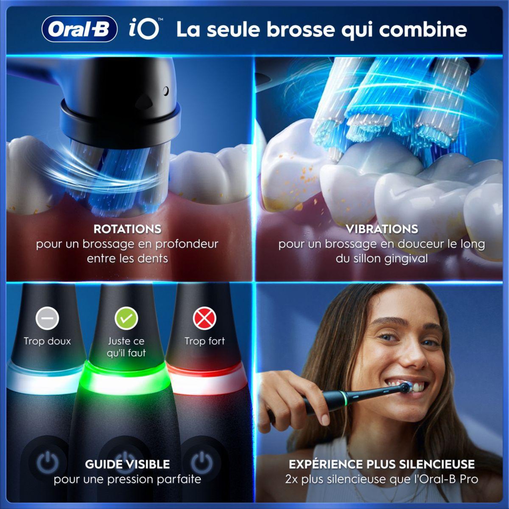 Voir la diapositive 4 : ORAL B Brosse à dents électrique io5 duo matt black/quite white