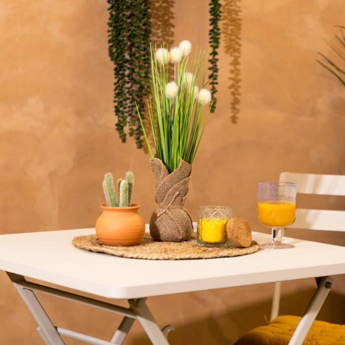 ATMOSPHERA Plante Herbe Artificielle Avec Boules  Lari  42cm Vert