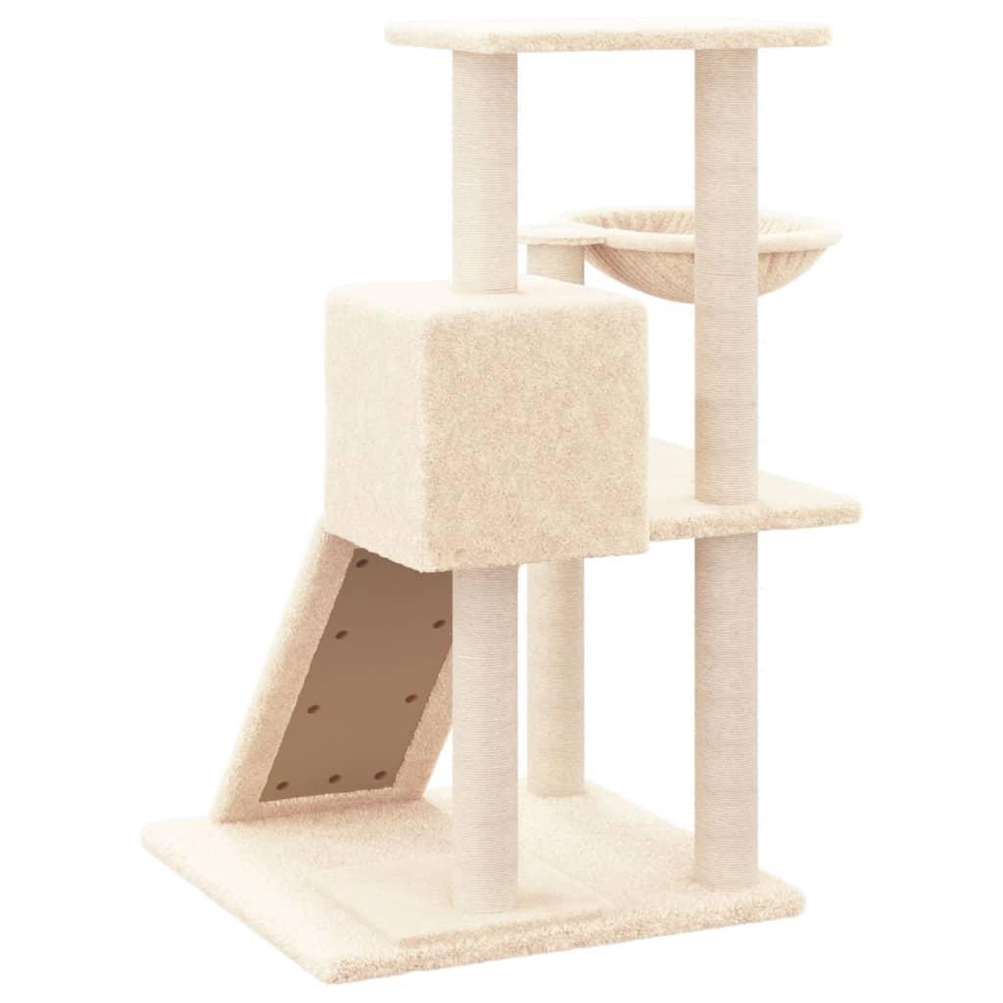 Voir la diapositive 5 : VIDAXL Arbre a chat avec griffoirs en sisal Creme 82 cm