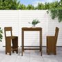Voir la diapositive 1 : VIDAXL Ensemble de bar de jardin 3 pcs marron miel bois pin massif