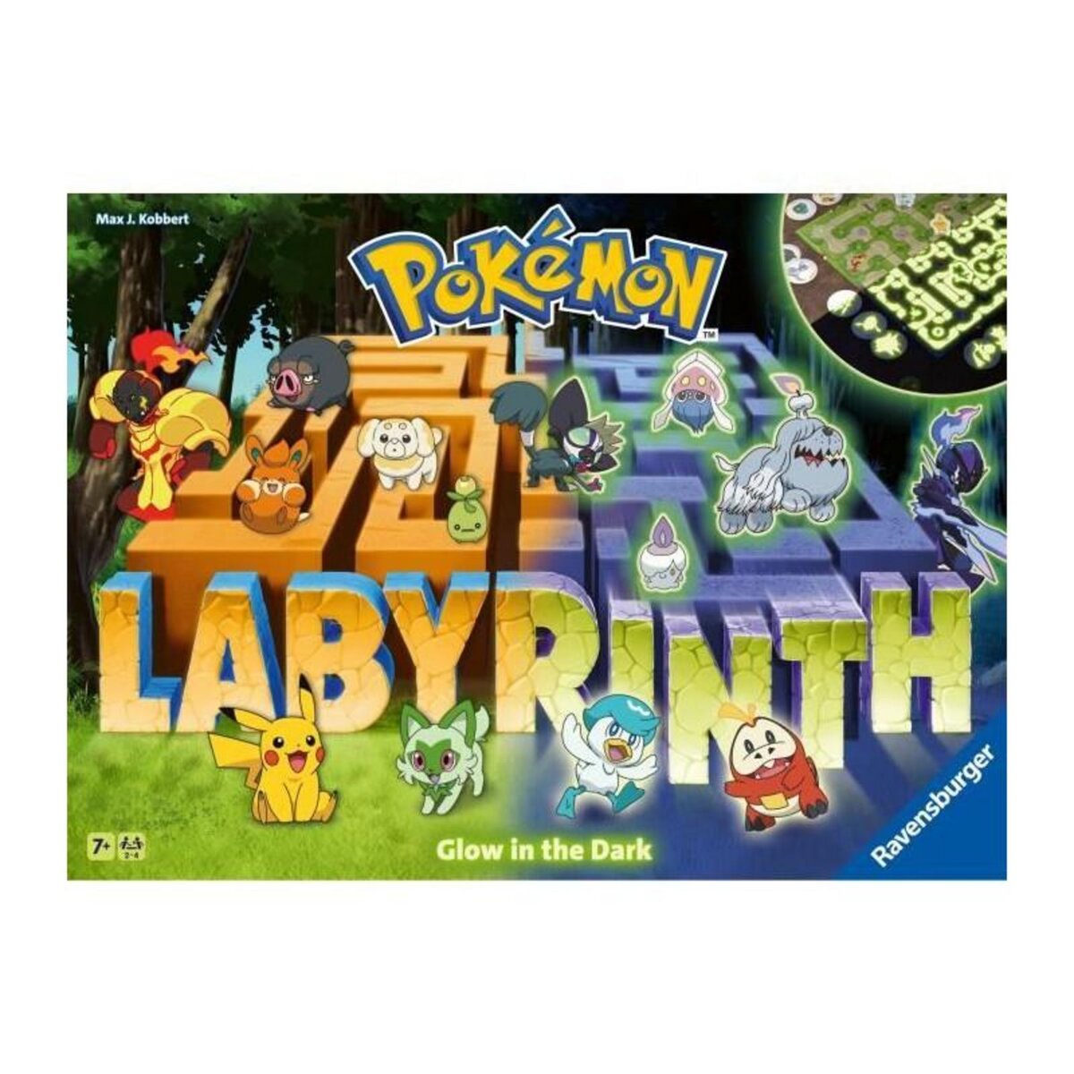 Pokemon Jeu de société Ravensburger Pokémon Labyrinth phosphorescent