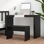 Voir la diapositive 3 : VIDAXL Tabouret de toilette Noir 70x35x45 cm Bois d ingénierie