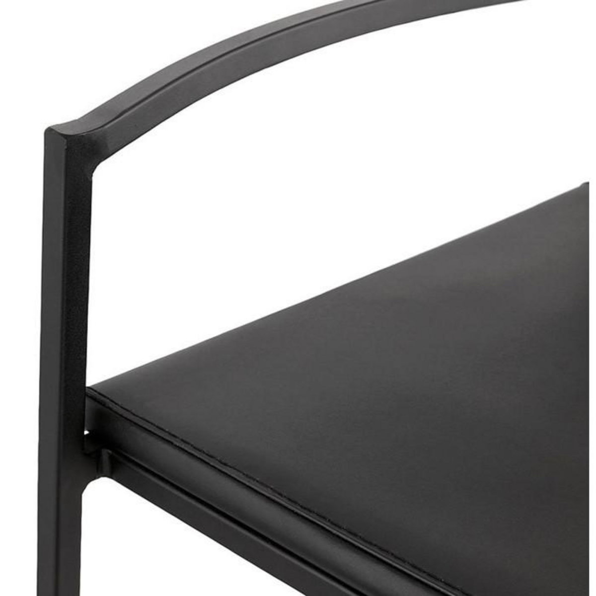 Paris Prix Tabouret de Bar Design Industriel  Line  76cm Noir