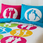 Voir la diapositive 3 : Home collection Parure housse de couette 100% coton scene de menage