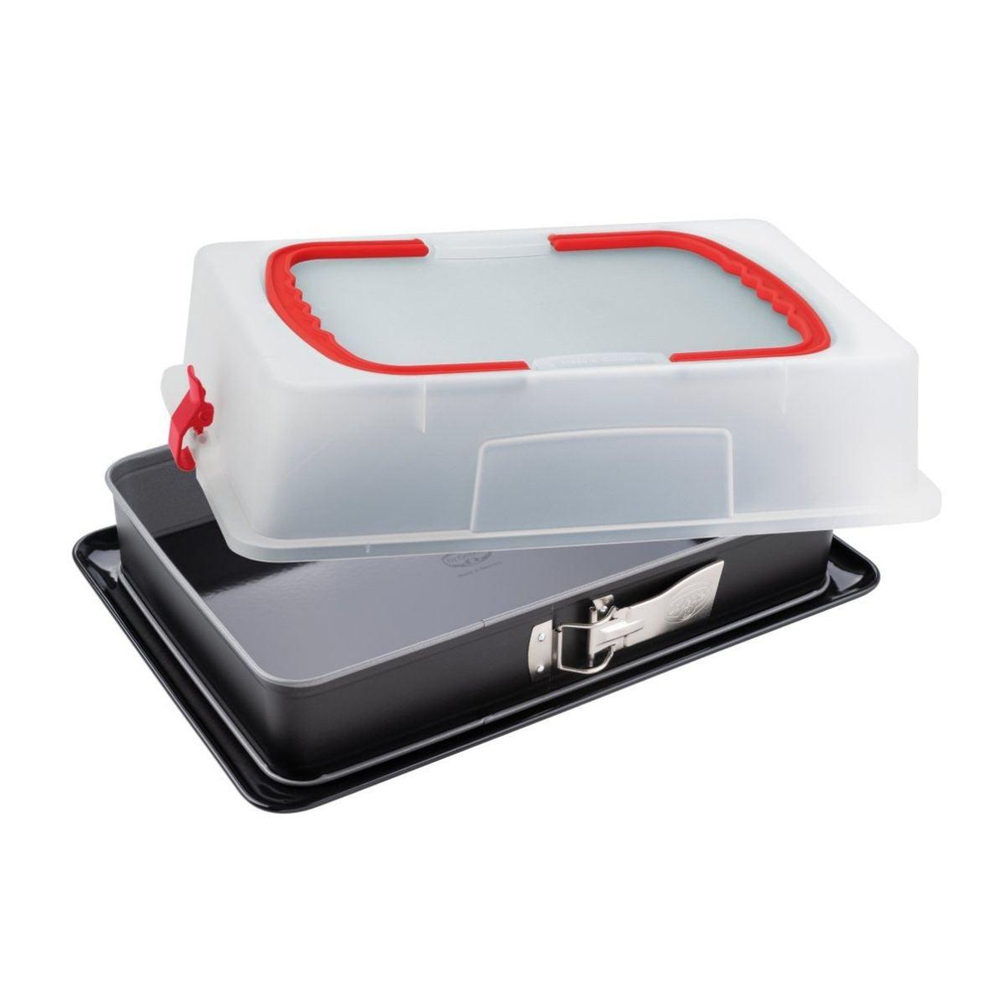 DR.OETKER Moule à charnière rectangulaire avec couvercle de transport 42 x 29 x 7 cm dr. Oetker back-idee kreativ