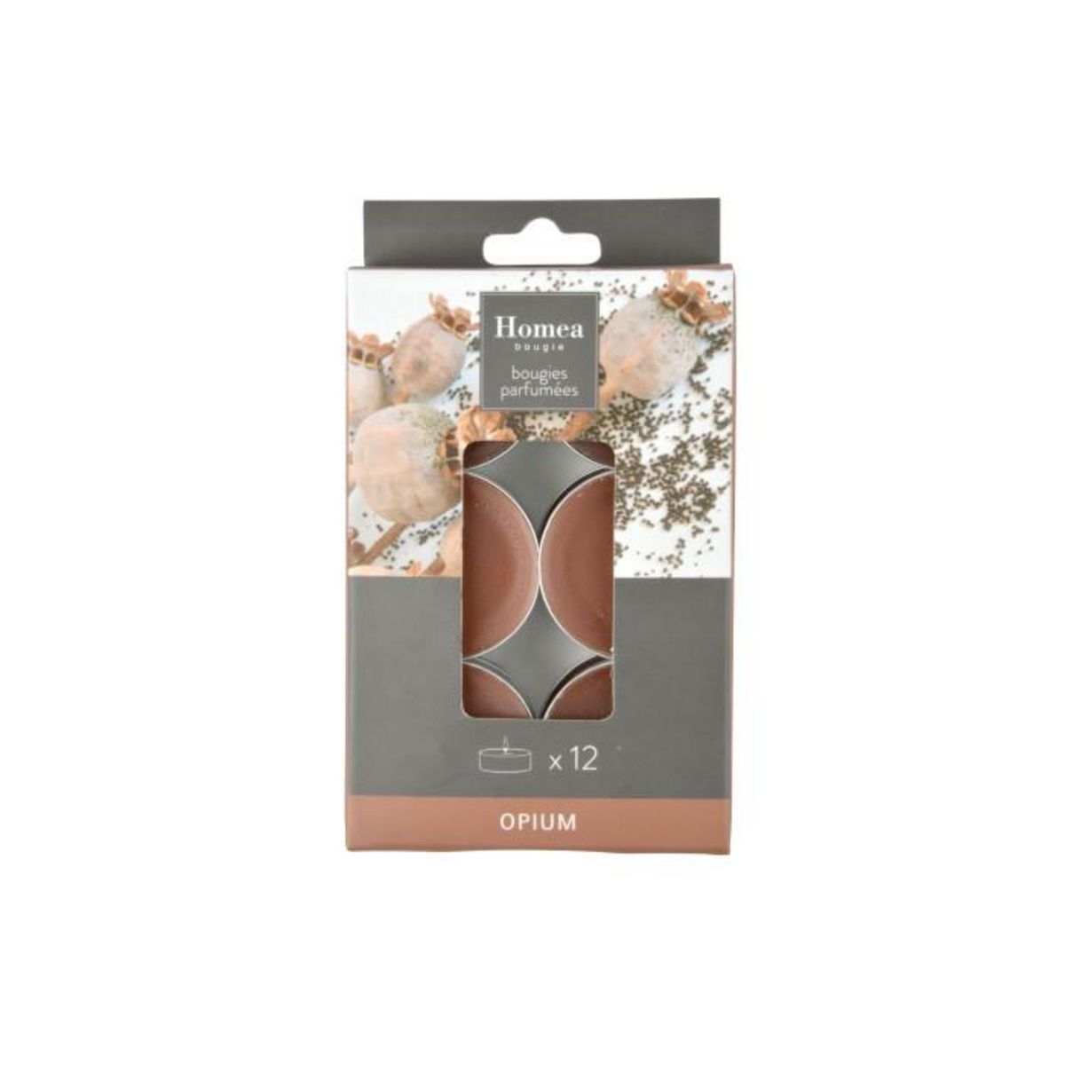 Paris Prix Lot de 12 Bougies Chauffe-Plat  Essentiel II  3,5cm Opium