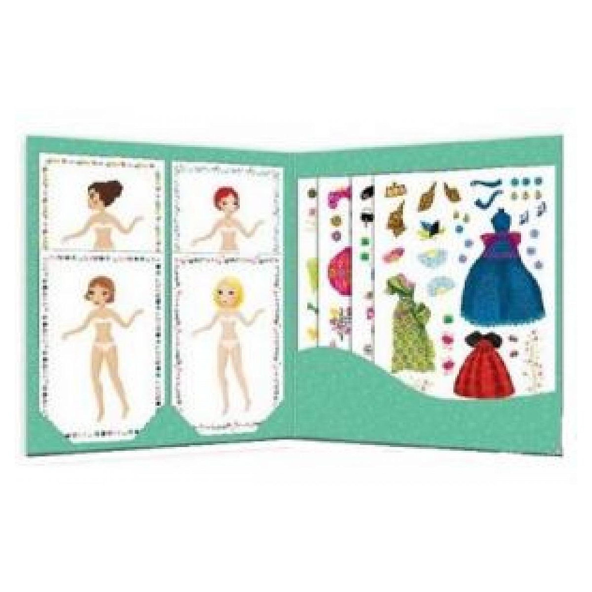 Voir la diapositive 2 : Djeco PaperDolls Stickers Trop mode