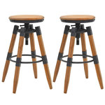 VIDAXL Tabourets de bar lot de 2 bois de sapin solide
