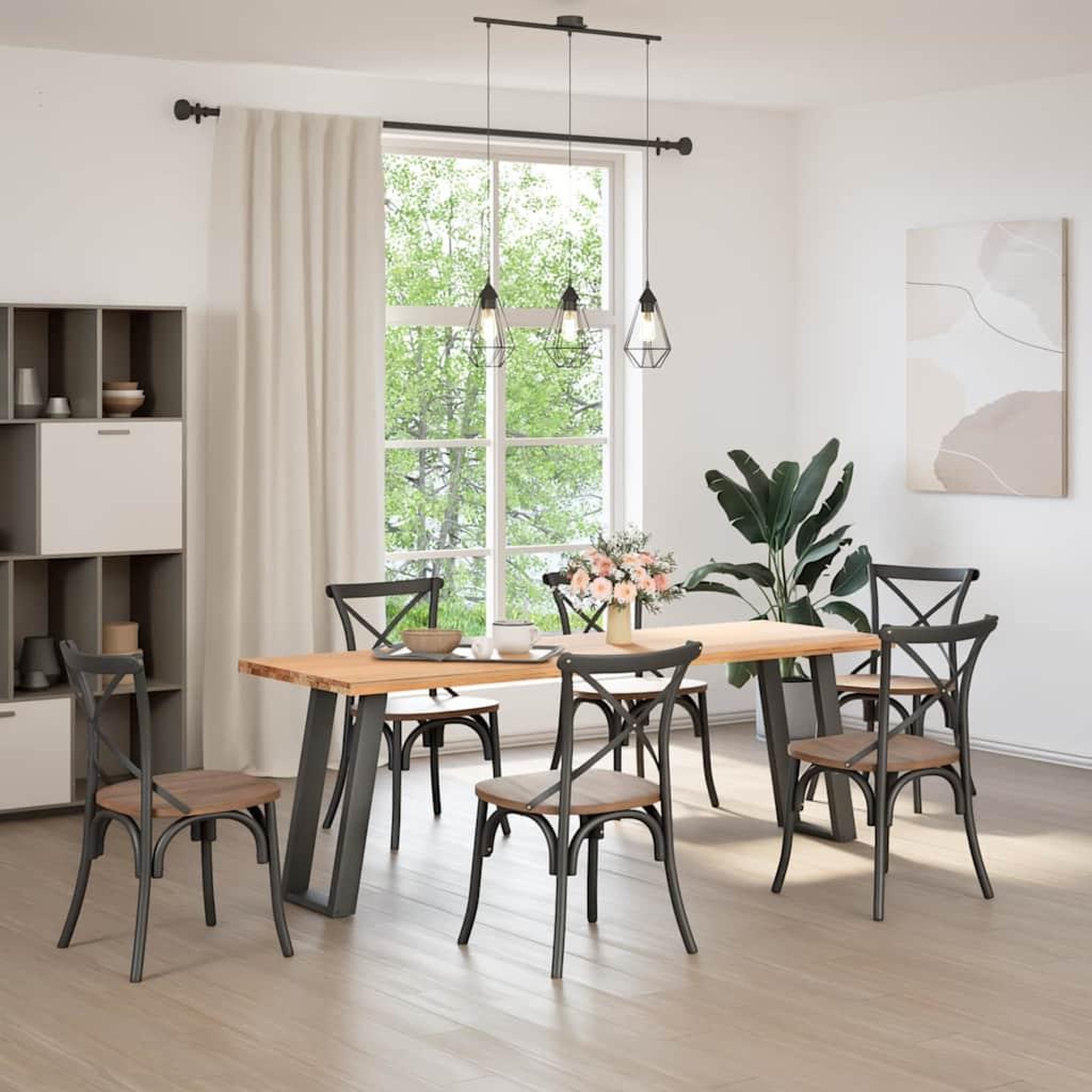 Voir la diapositive 3 : VIDAXL Pieds de table console forme de U 2 pcs 38x(72-73) cm acier