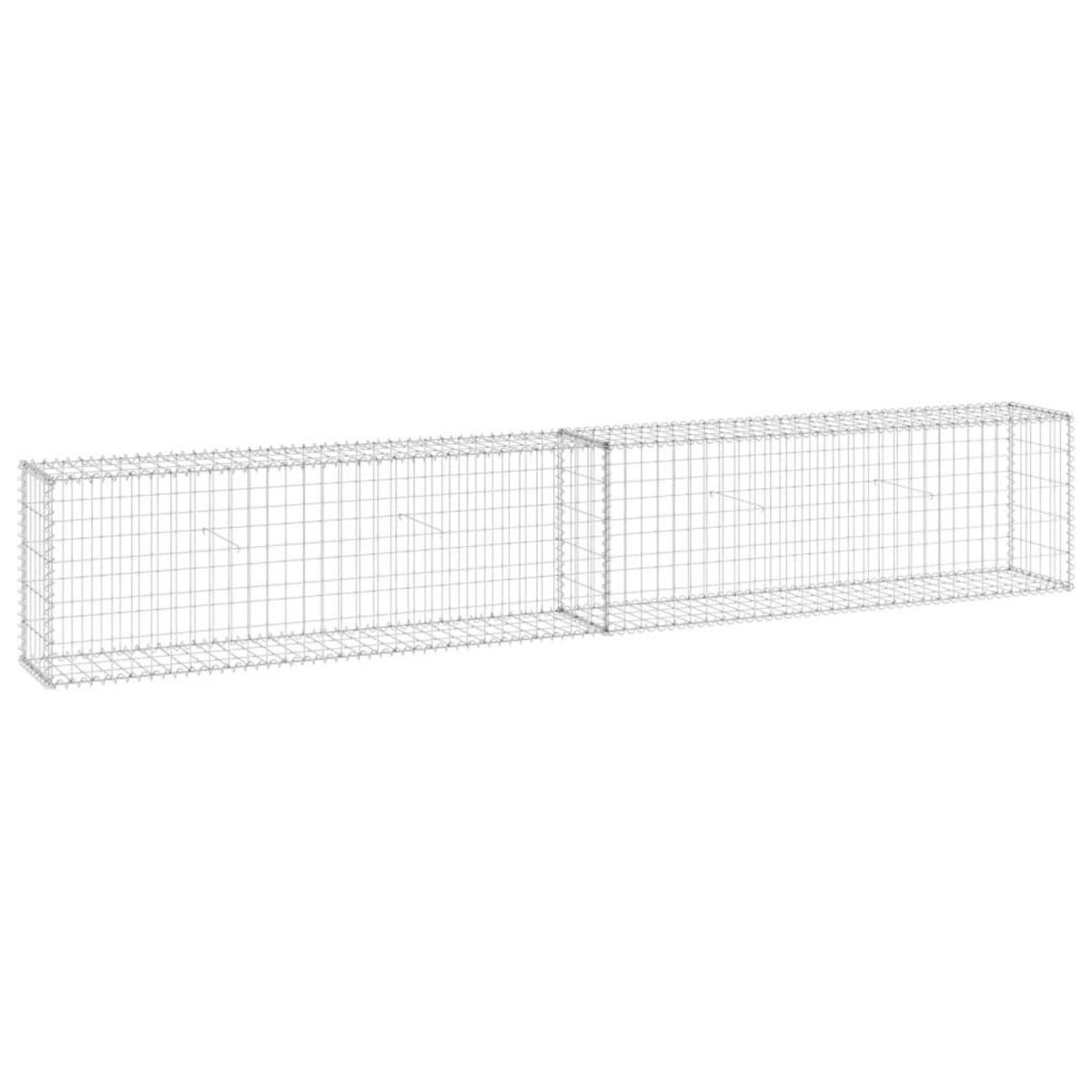 VIDAXL Mur en gabion avec couvercles Acier galvanise 300x30x50 cm