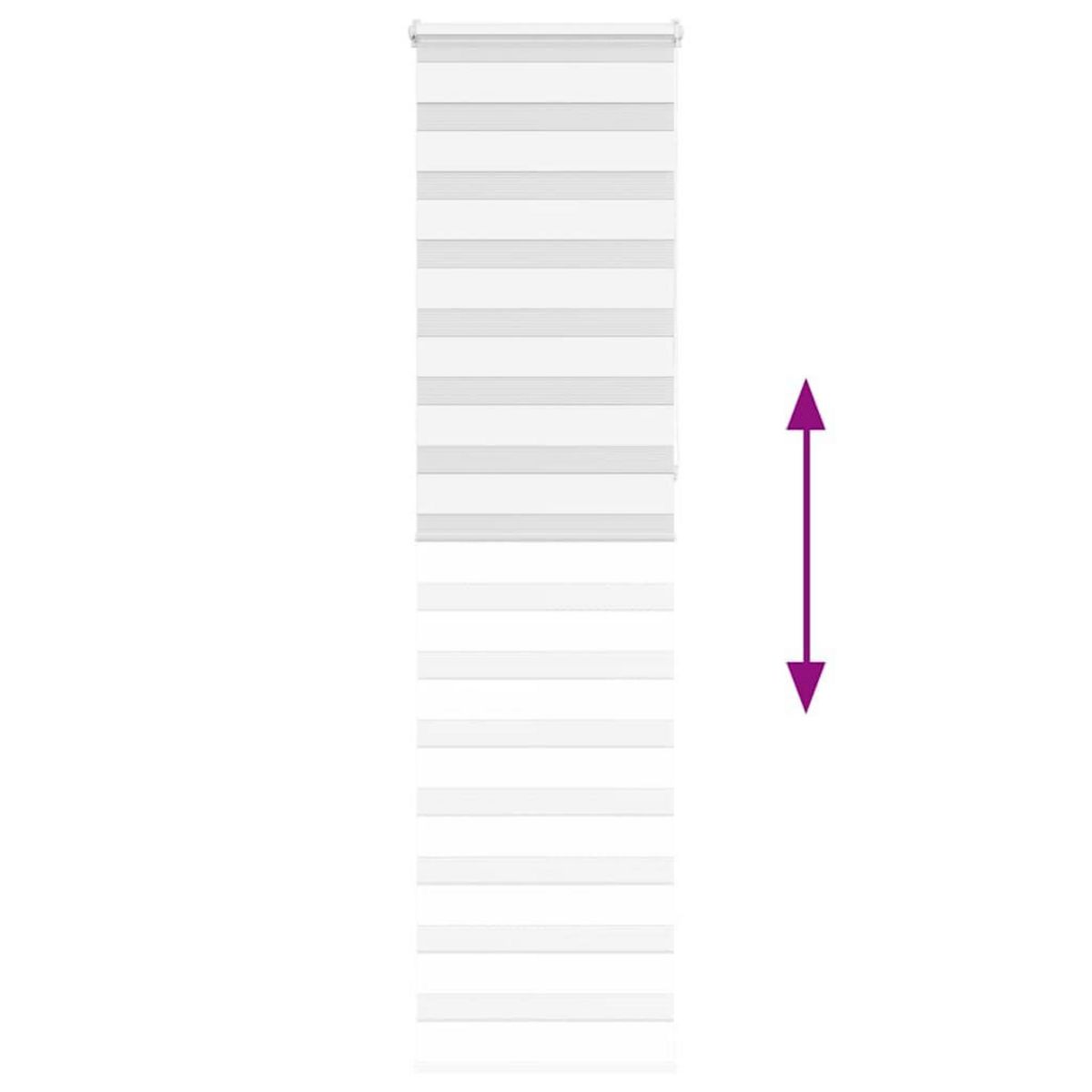 VIDAXL Store zebre blanc 65x230 cm largeur du tissu 60,9 cm polyester