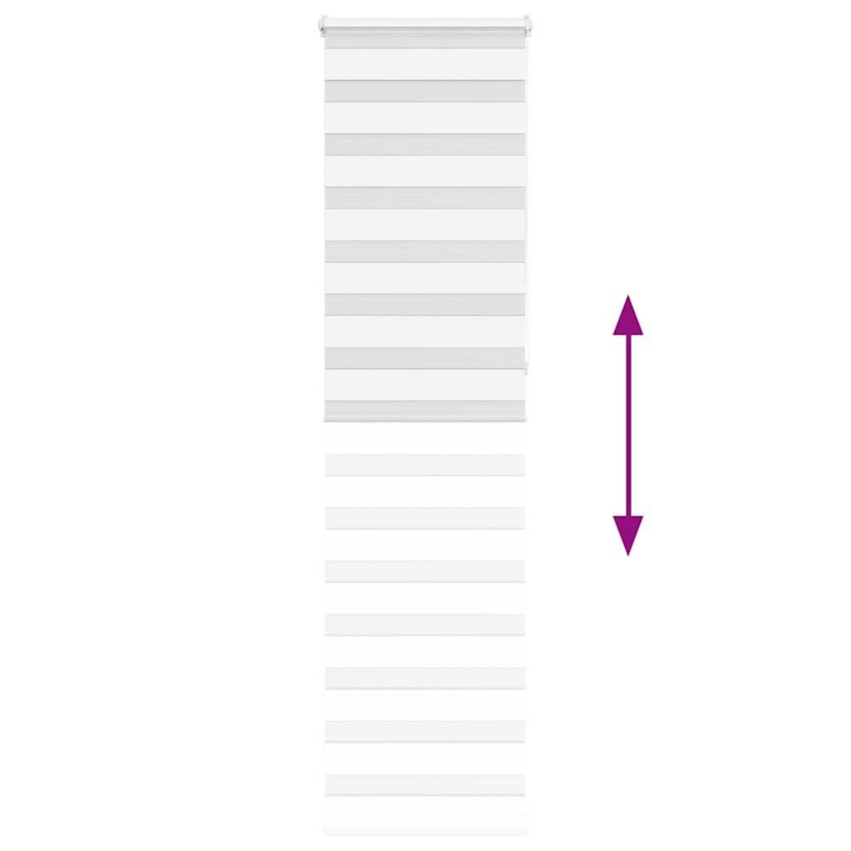 VIDAXL Store zebre blanc 65x230 cm largeur du tissu 60,9 cm polyester