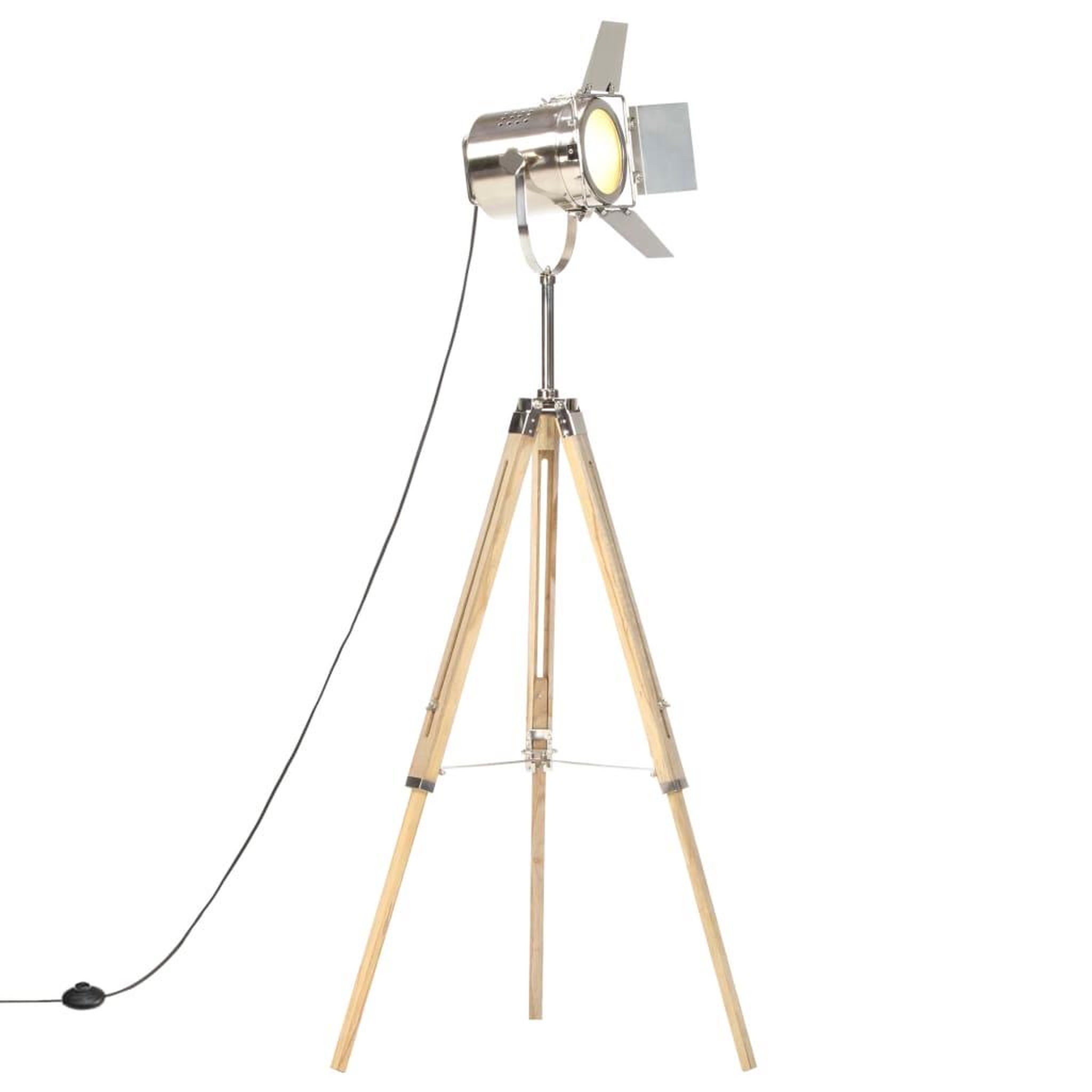 VIDAXL Lampadaire a trepied bois de manguier massif 140 cm