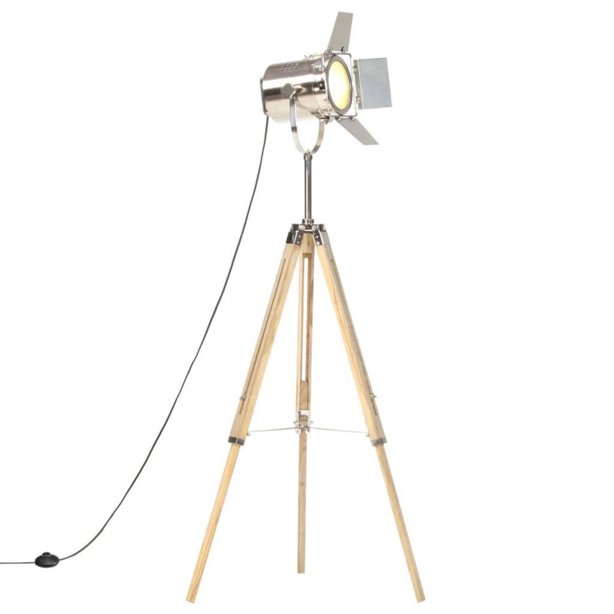 VIDAXL Lampadaire a trepied bois de manguier massif 140 cm