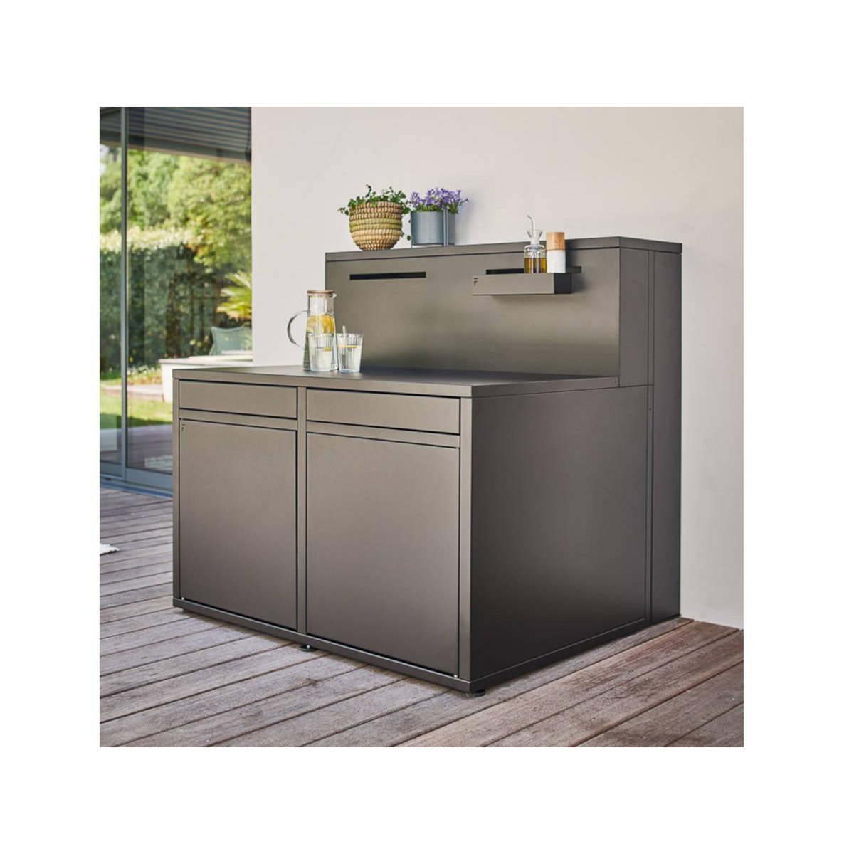 FORGE ADOUR Meuble de cuisine extérieure SC CBN Cuisine Comptoir Bar Noir