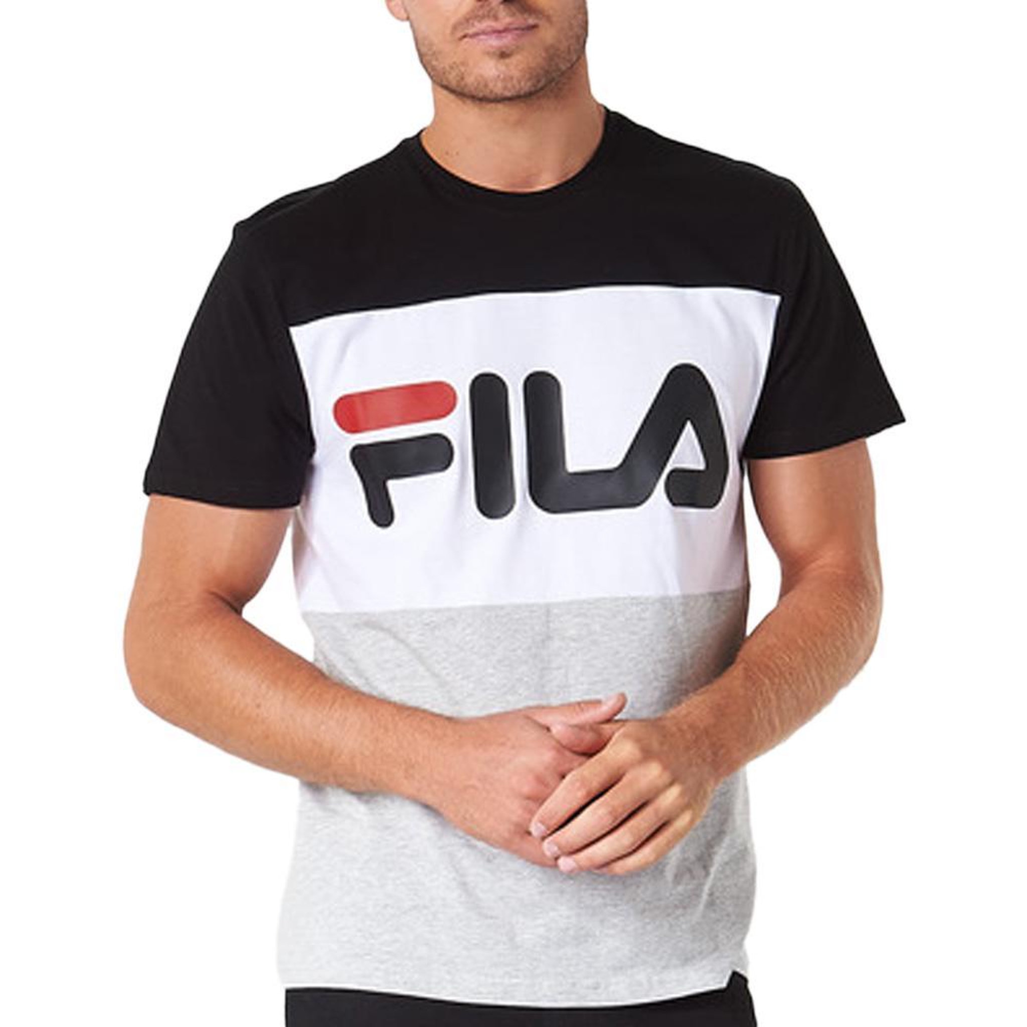 Voir la diapositive 2 : FILA T-shirt Gris/Noir Homme Fila Flat Matte