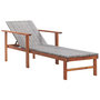 Voir la diapositive 1 : VIDAXL Chaise longue Resine tressee et bois d'acacia massif Gris