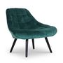 Voir la diapositive 2 : Paris Prix Lot de 2 Fauteuils en Velours  Johan  102cm Vert