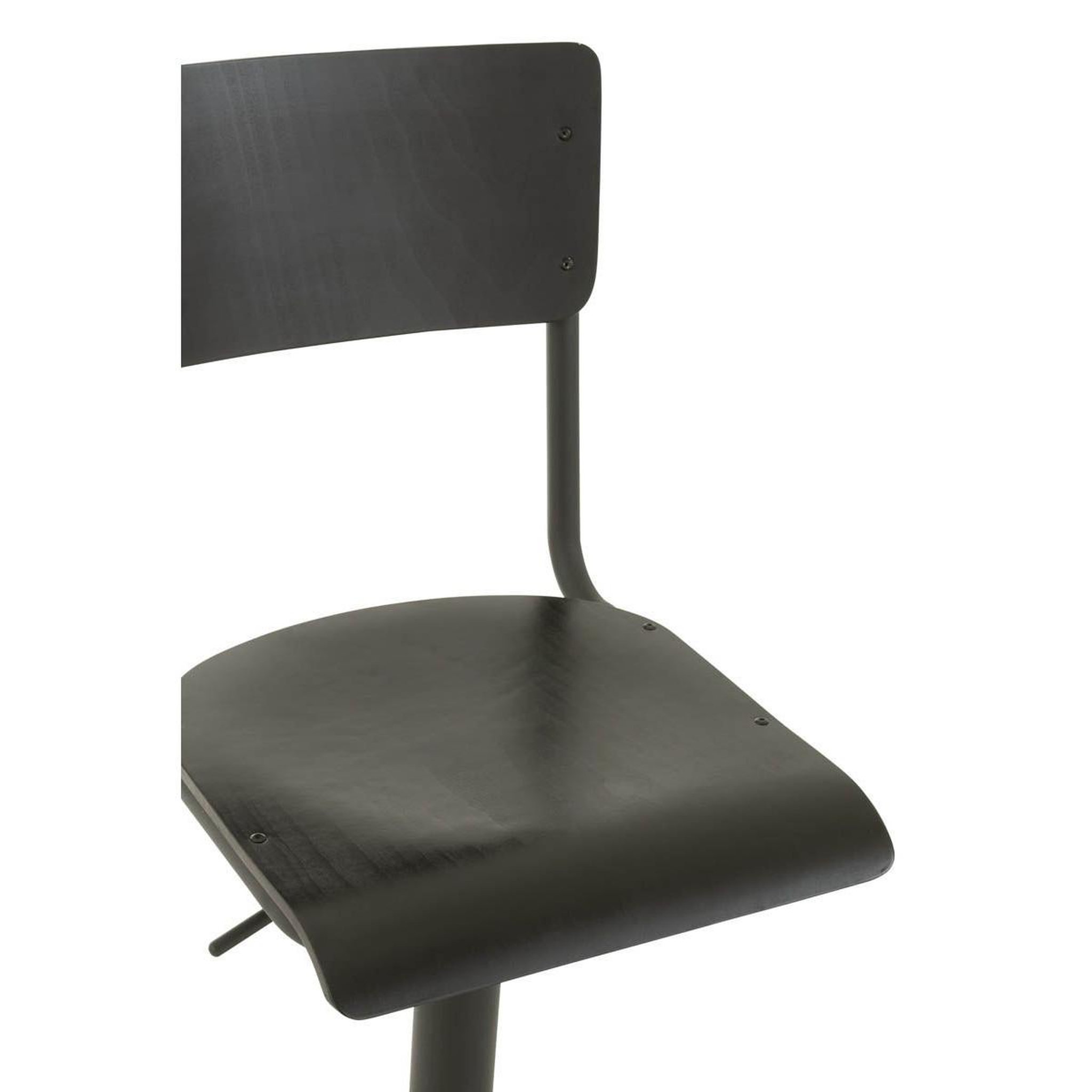 Voir la diapositive 6 : J-LINE Tabouret de bar en bois  mauricio  105cm noir