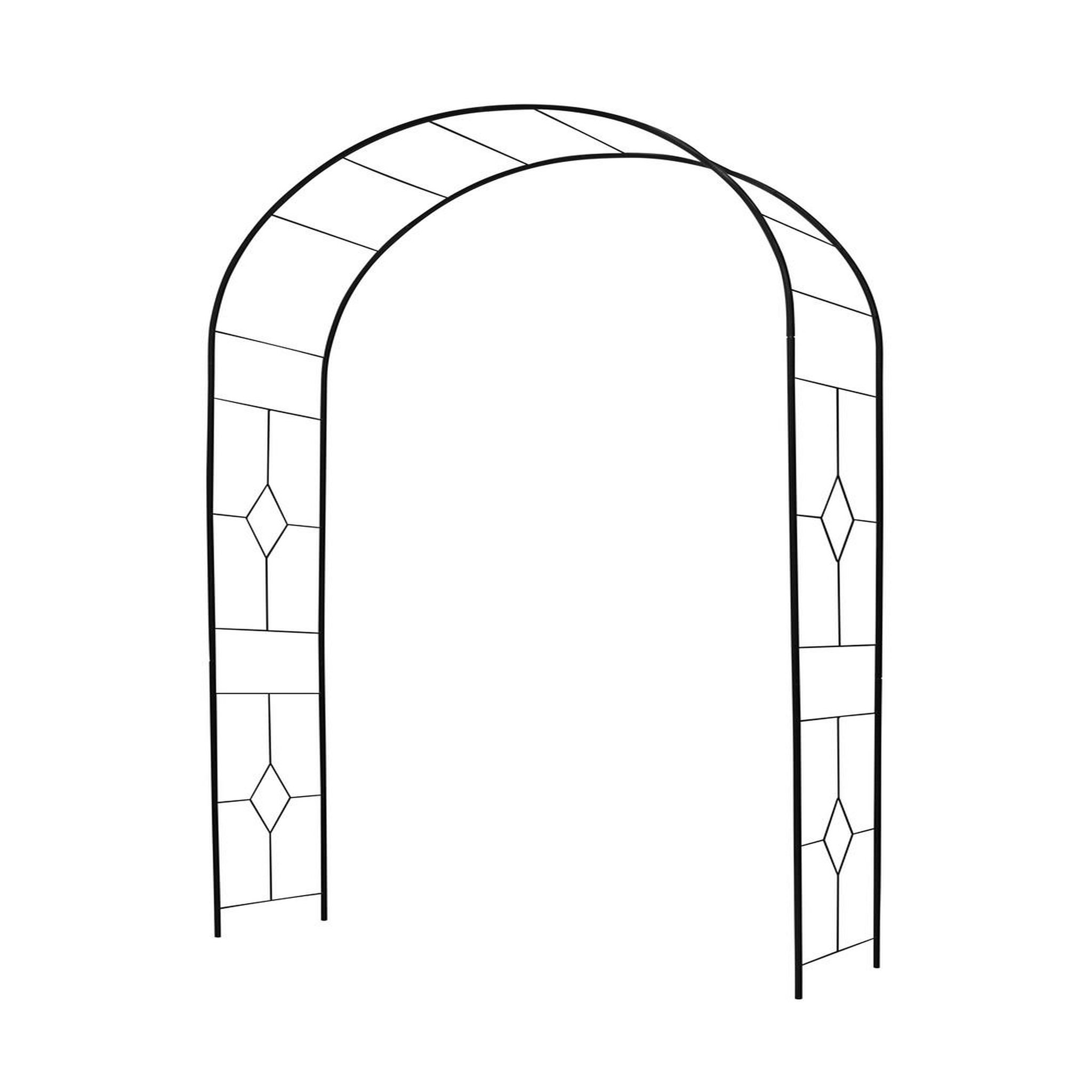 CENTRALE BRICO Arche Basics tube rond 16 Vitrail - 130x40x250 cm - noir
