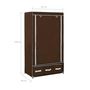 Voir la diapositive 6 : VIDAXL Garde-robe Marron 87x49x159 cm Tissu