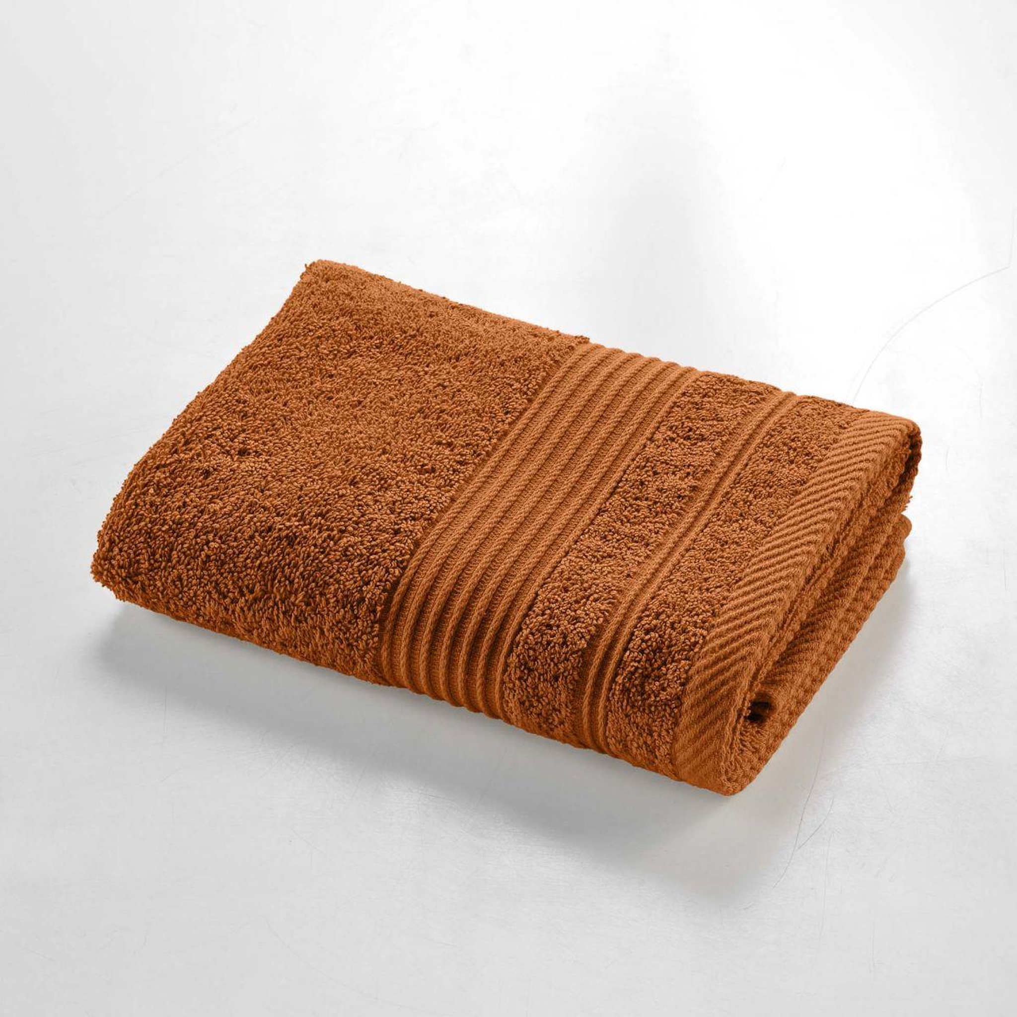 Voir la diapositive 2 : Douceur d'Intérieur Serviette de toilette  tendresse   50x90cm caramel