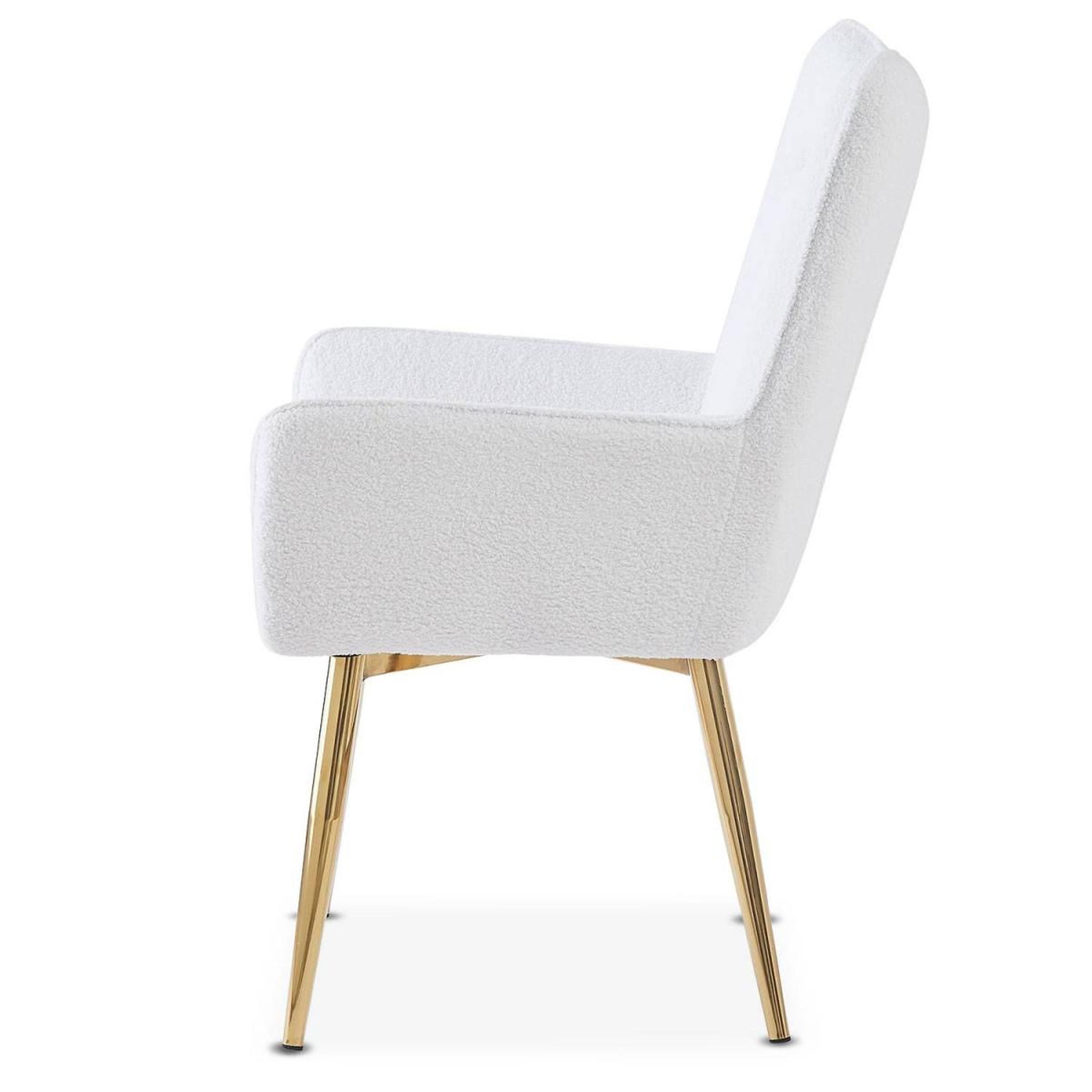 Voir la diapositive 3 : Paris Prix Fauteuil scandinave bouclette  dolna  100cm blanc