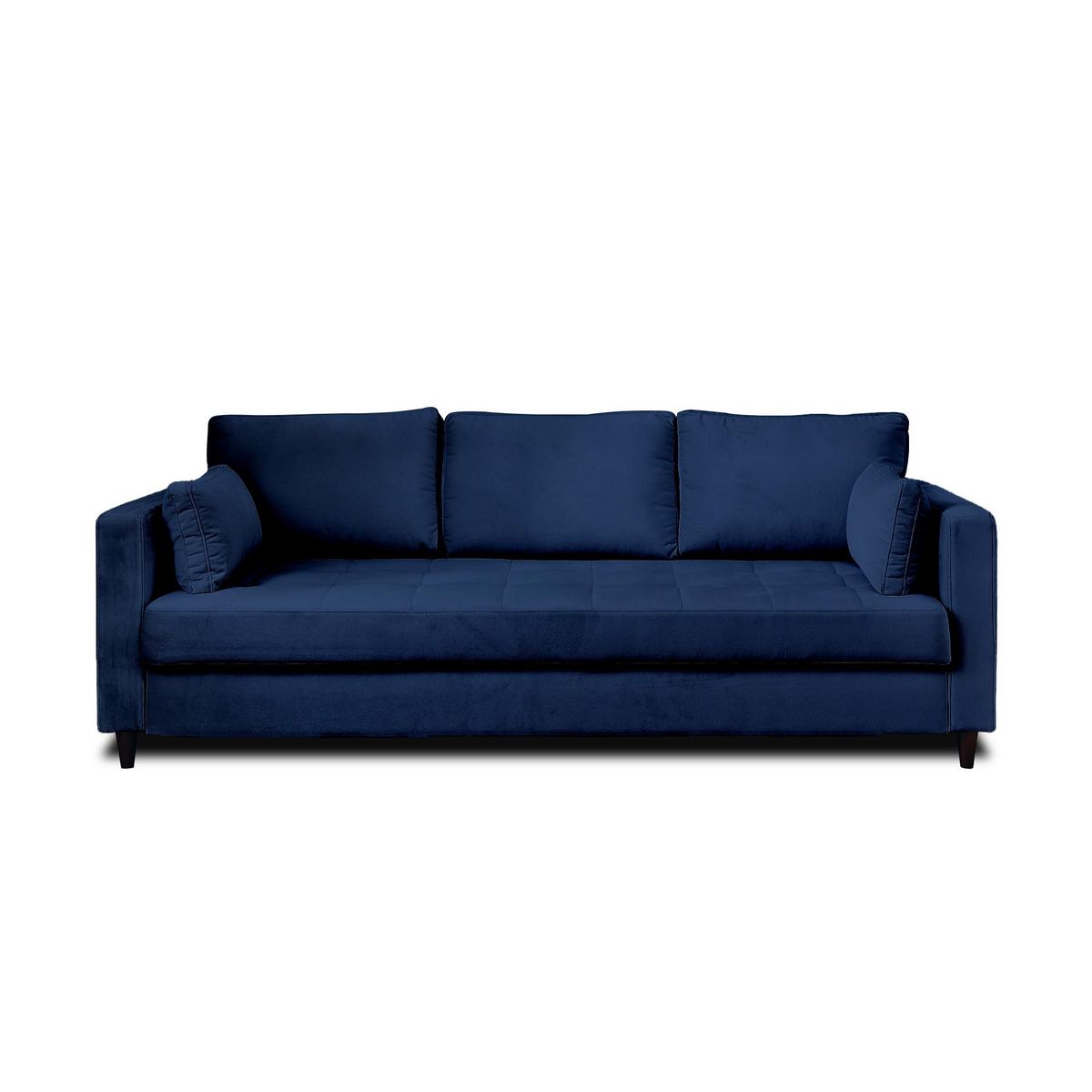 LISA DESIGN Anna - canapé droit 3 places convertible avec poche en velours