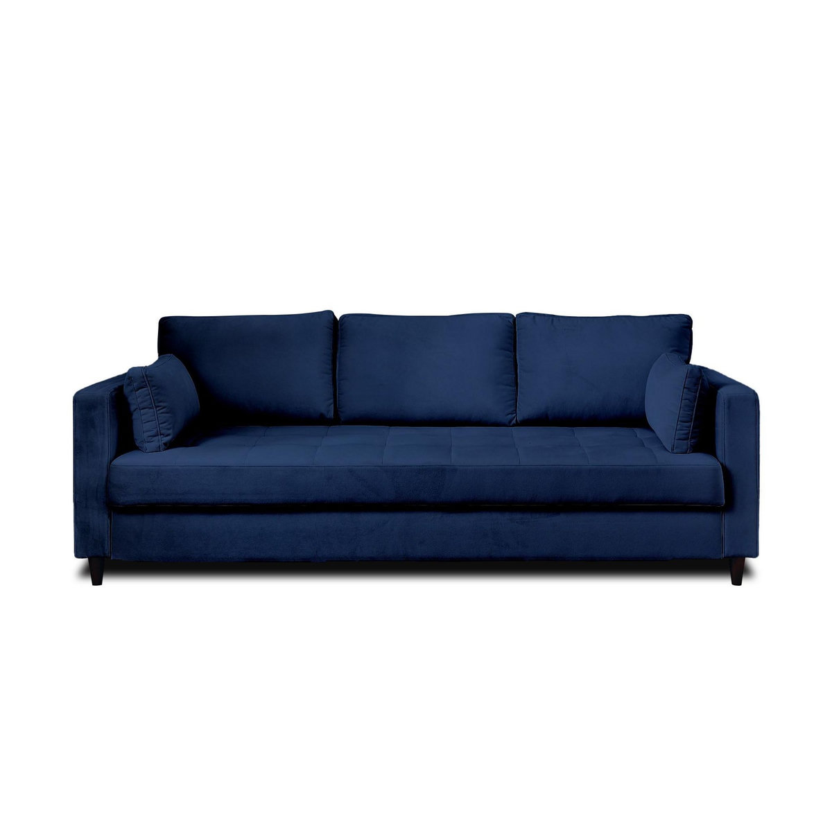 LISA DESIGN Anna - canapé droit 3 places convertible avec poche en velours