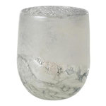 Paris Prix Photophore en Verre Design  Scavo  22cm Gris