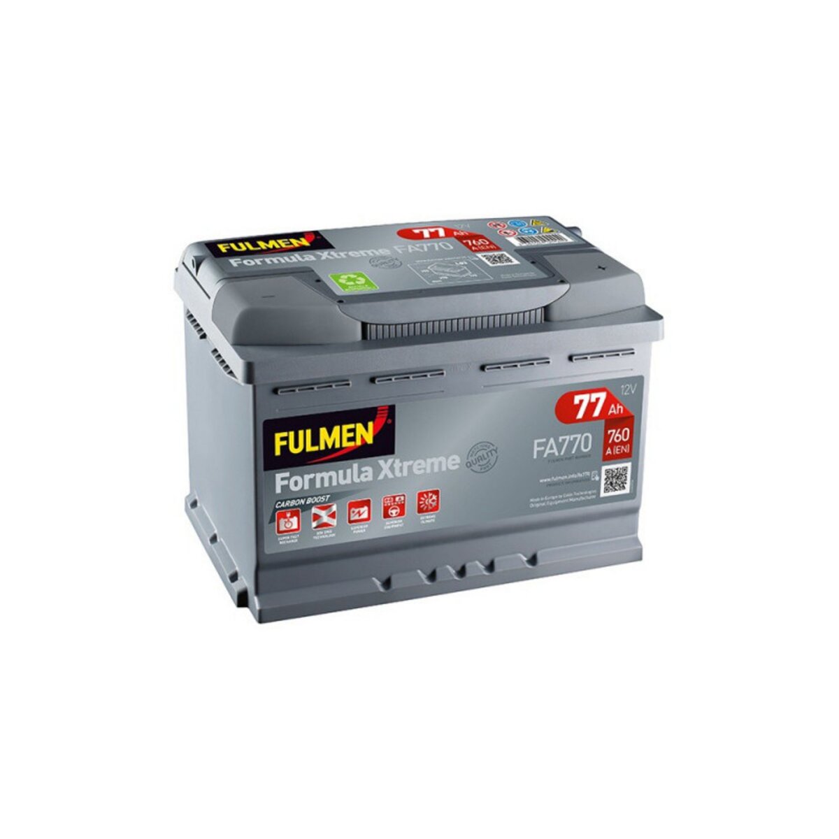 FULMEN Batterie FULMEN Formula XTREME FA770 12v 77AH 760A pas cher - Auchan .fr