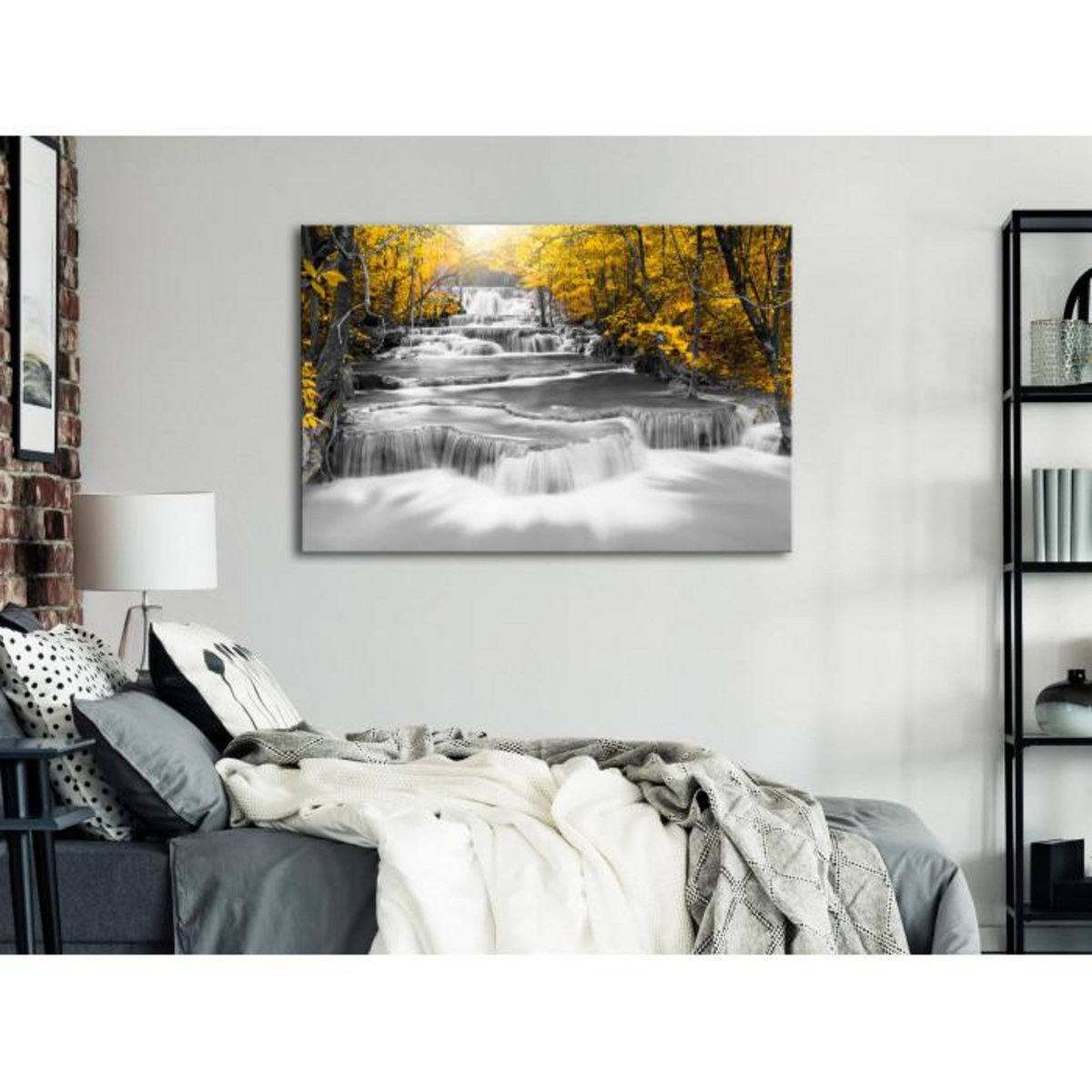 Paris Prix Tableau Imprimé  Cascade of Thoughts Wide Yellow