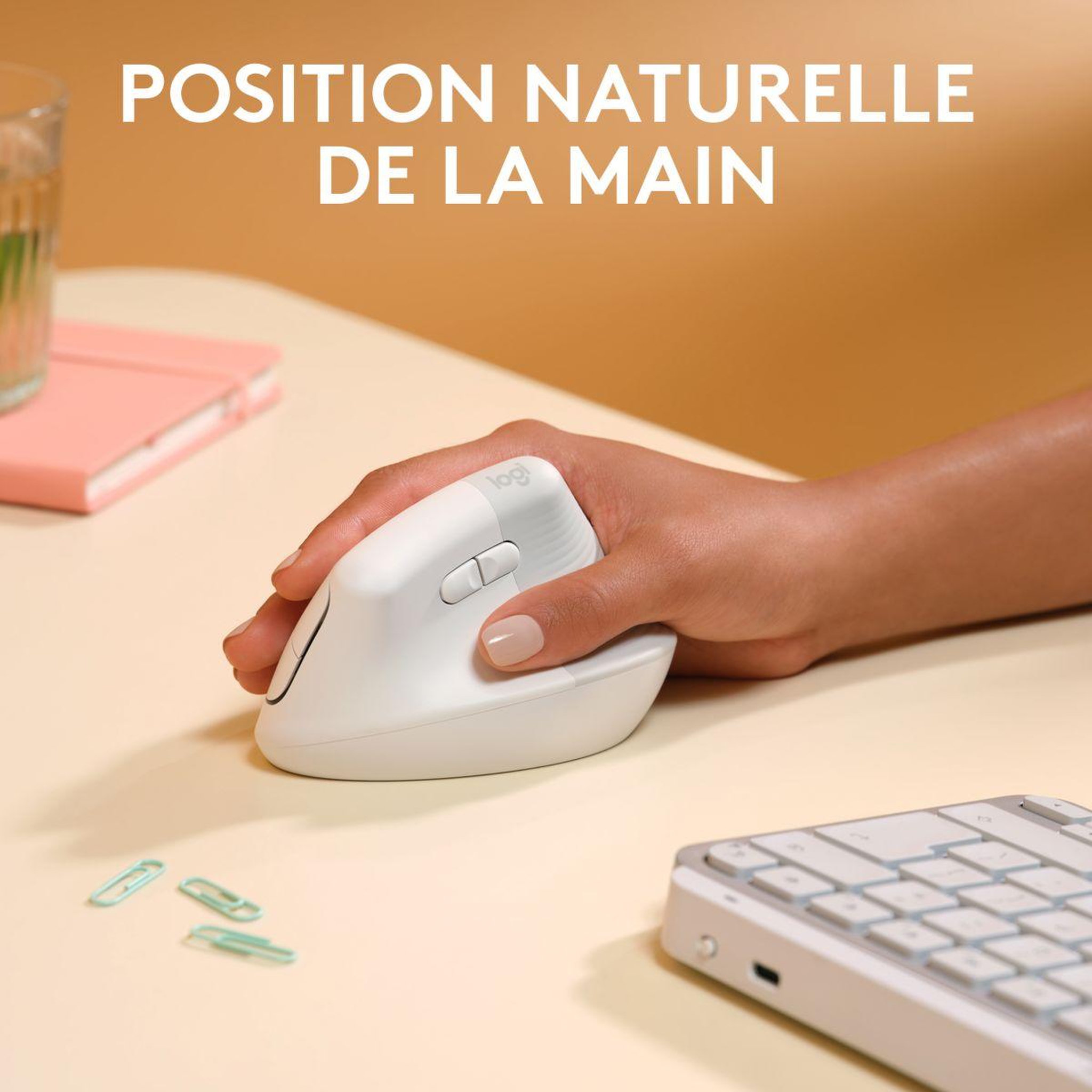 Voir la diapositive 3 : Logitech Souris sans fil Lift pour Mac Ergonomique