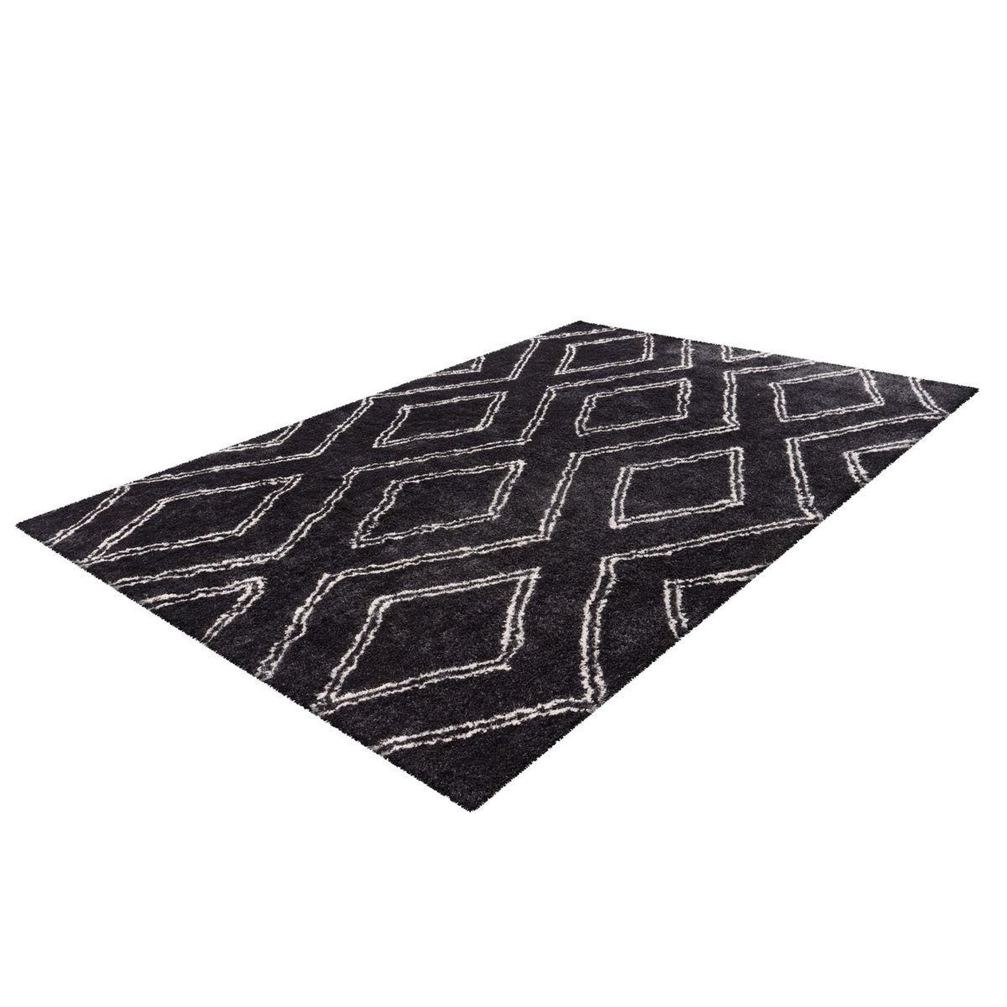Voir la diapositive 4 : Paris Prix Tapis Imprimé Losange  Orlando  Anthracite