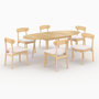 Voir la diapositive 1 : Rendez vous déco Table et chaises en bois clair 6 personnes-Eddy