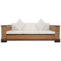 Voir la diapositive 2 : VIDAXL Canape a 3 places avec coussins Marron Rotin naturel