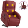 Voir la diapositive 2 : VIDAXL Fauteuil inclinable de massage Rouge bordeaux Similicuir