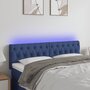 VIDAXL Tete de lit a LED Bleu 160x7x78/88 cm Tissu