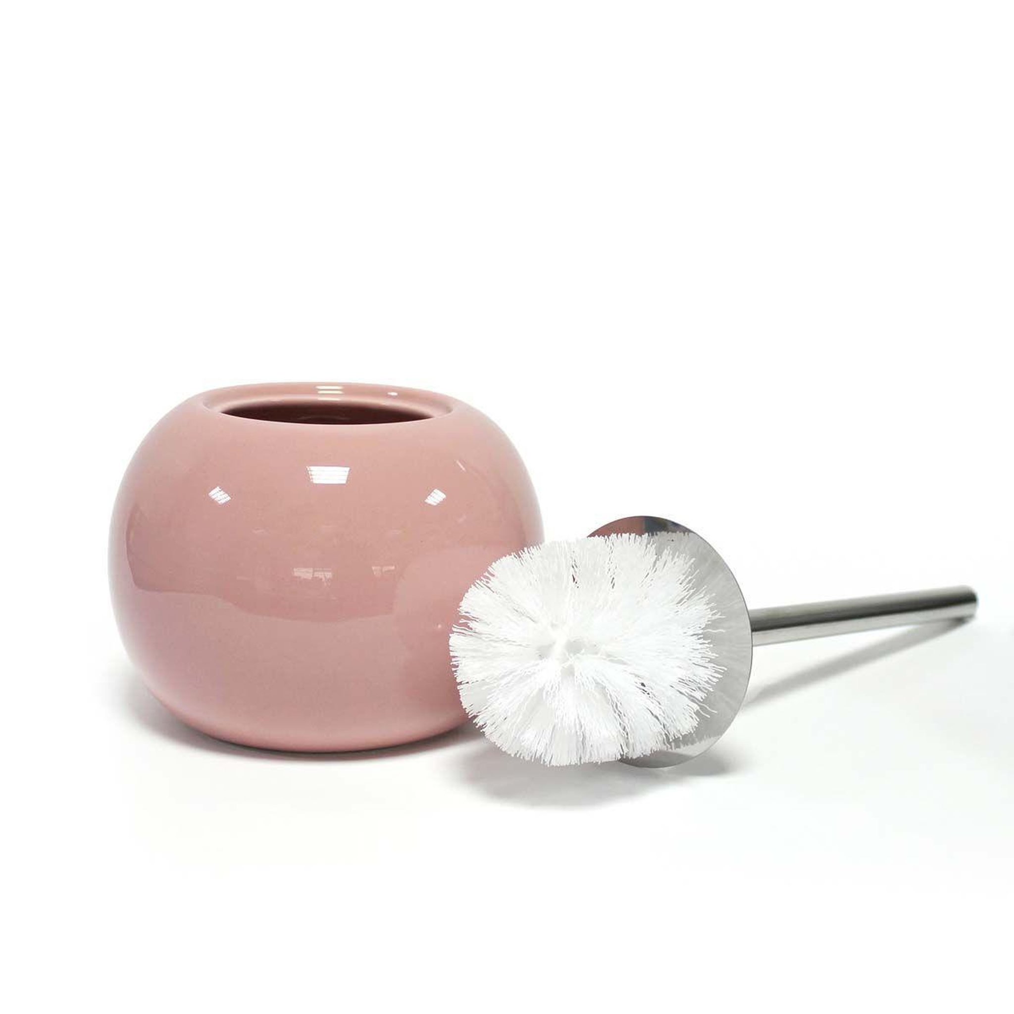Voir la diapositive 2 : Douceur d'Intérieur Brosse wc design  bullea  37cm rose poudré