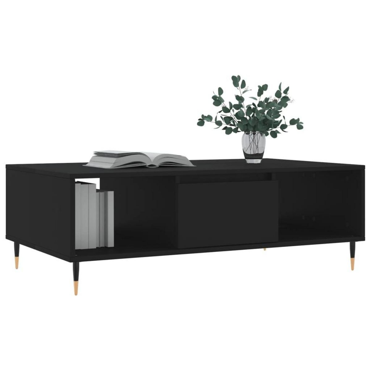 VIDAXL Table basse noir 104x60x35 cm bois d'ingenierie