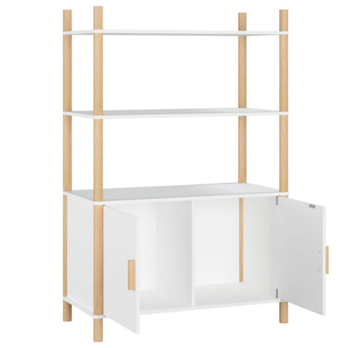 VIDAXL Buffet haut Blanc 80x40x121 cm Bois d'ingenierie