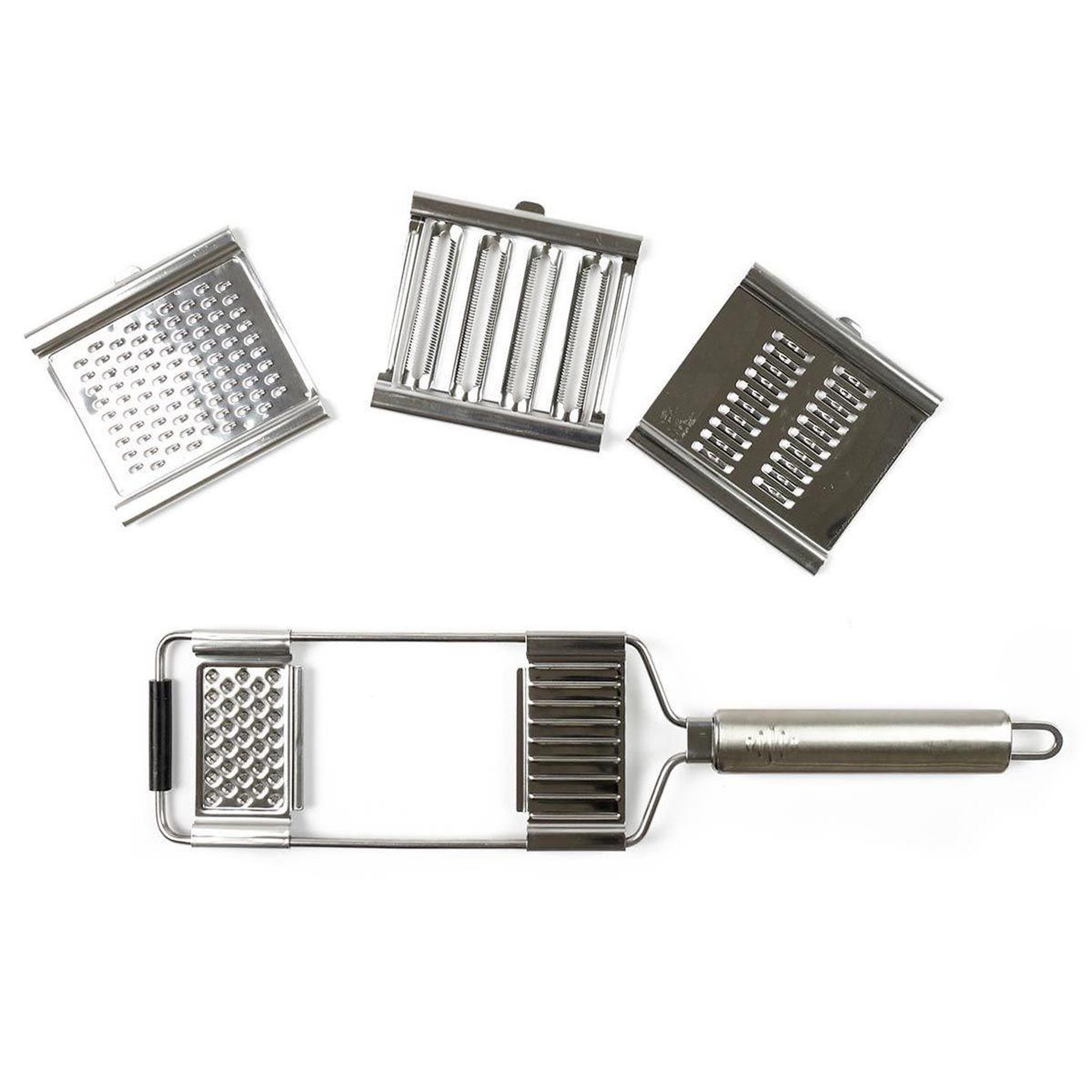 Voir la diapositive 1 : COOK CONCEPT Râpe à Légumes  3 Lames Amovibles  38cm Argent
