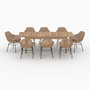 Voir la diapositive 6 : Rendez vous déco Table et chaises de jardin 8 personnes en bois, résine tressée-Carmela