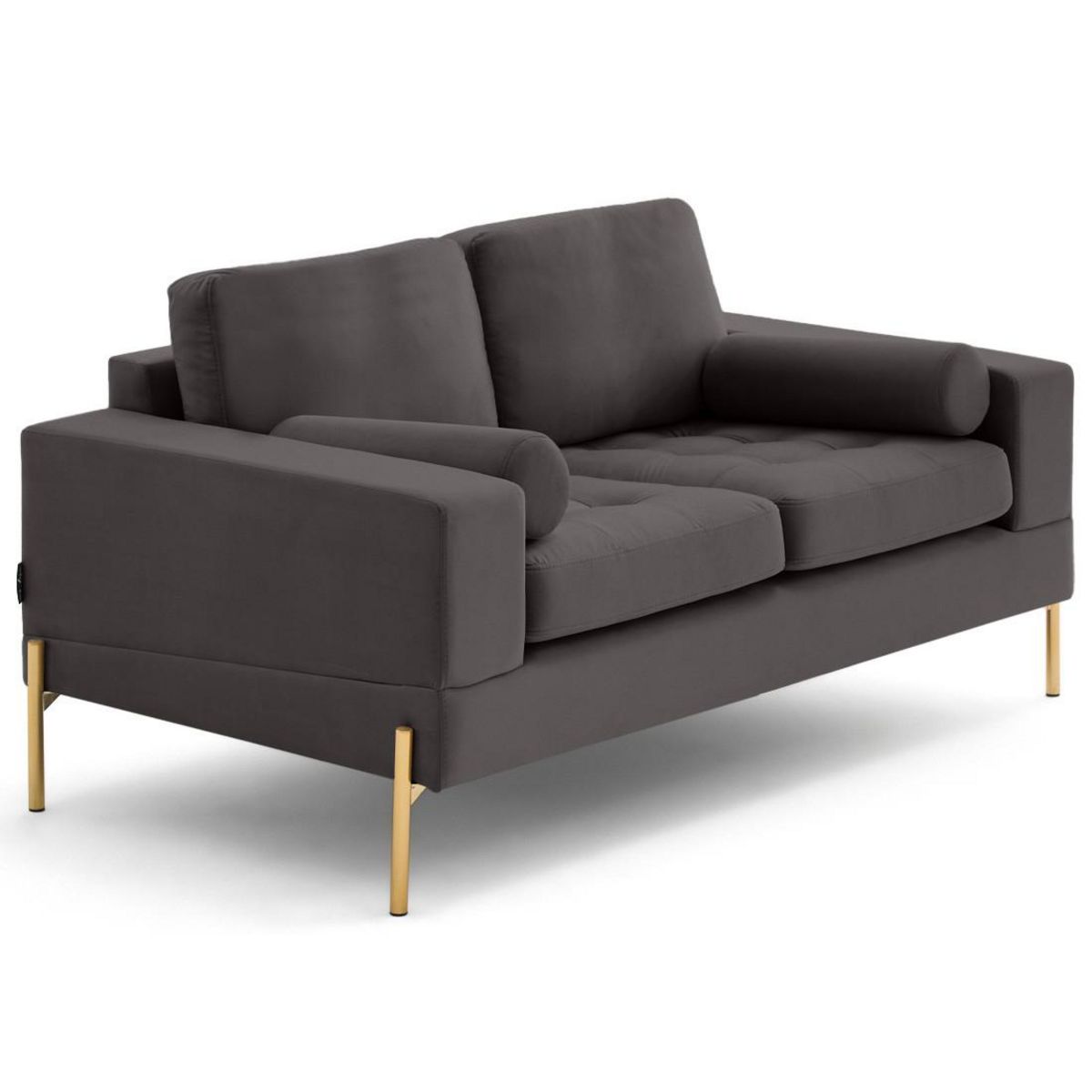 LISA DESIGN Isaure - canapé droit 2 places en velours