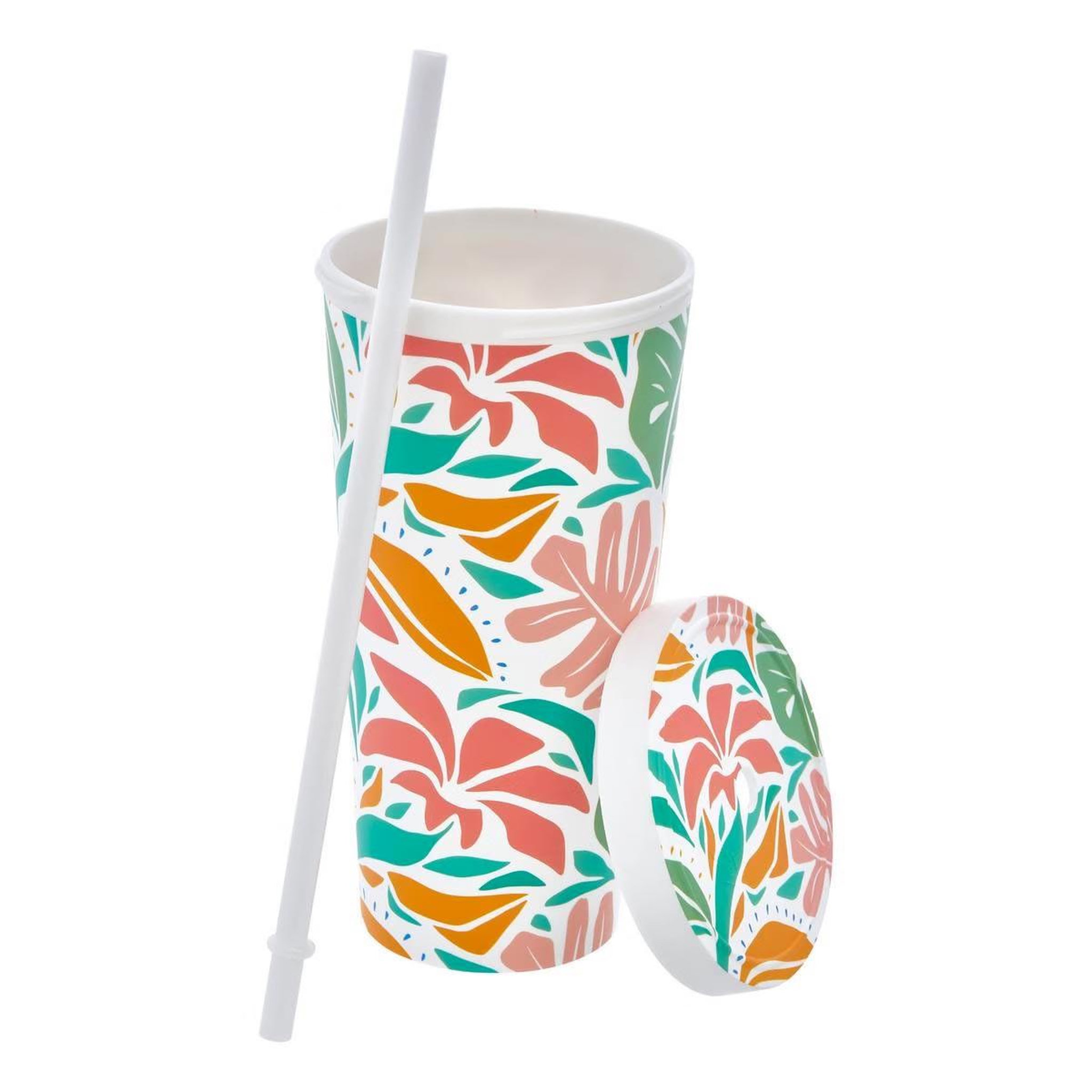 Voir la diapositive 2 : FIVE Mug réutilisable avec paille  eden  55cl multicolore