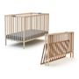 Voir la diapositive 3 : WEBABY Lit bébé pliant en bois 60 x 120 cm FLEX