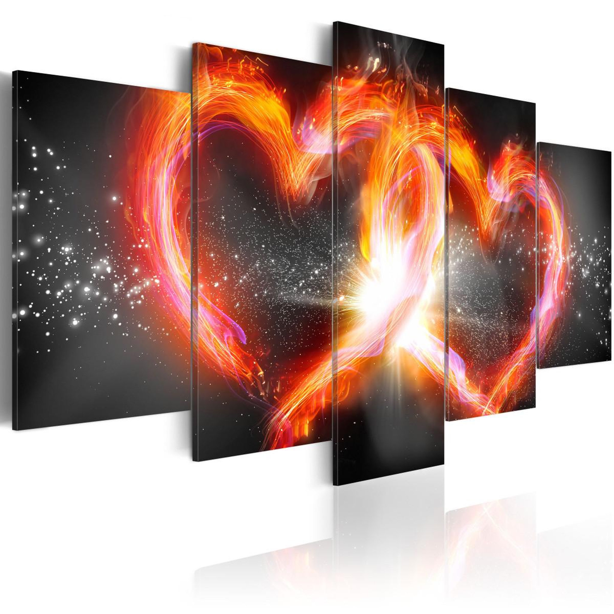 Paris Prix Tableau imprimé  flame of love. Coloris disponibles : Multicolore
