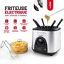Voir la diapositive 4 : KITCHENCOOK Kitchencook - Friteuse électrique 1l 2en1  - Avec Service à Fondue - Couvercle Avec Fenêtre - Revêtement Antiadhésif