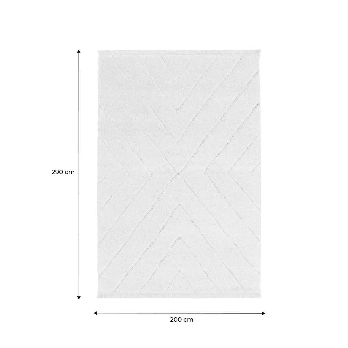 SWEEEK Tapis intérieur tufté crème avec légers reliefs